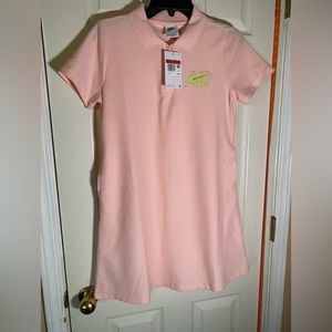 Nike Girls Pink Long T-Shirt Dress Pockets Zipper Sz L NWT MSRP $60 D07164-610